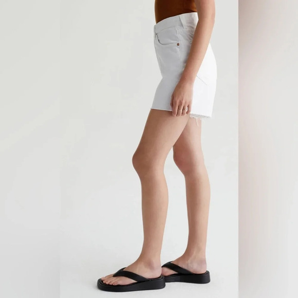 AG Clove Short HIGH-RISE BAGGY FIT in MODERN WHITE DESTRUCTED - Picture 2 of 9